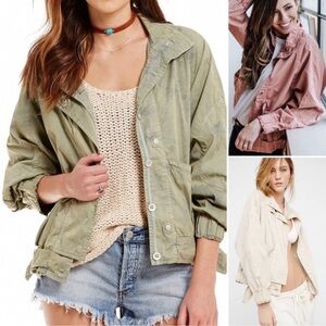 Free People Women's Lightweight Parachute Jacket in Green Size: Large NWT